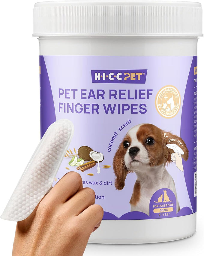 hicc-pet-ear-cleaner-finger-wipes-for-dogs-coconut-scent-50ct