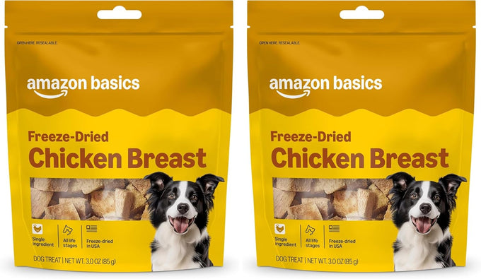 Amazon Basics 3.3oz Freeze-Dried Raw Lamb Liver Dog Treats, Grain-Free, Single Ingredient, High-Protein Snacks