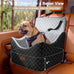 joejoy elevated dog car seat for small medium dogs up to 35 lbs with memory foam booster seat grey