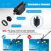 20w 110v 320gph electric aquarium gravel cleaner, vacuum, water changer and sand washer set with adjustable tube