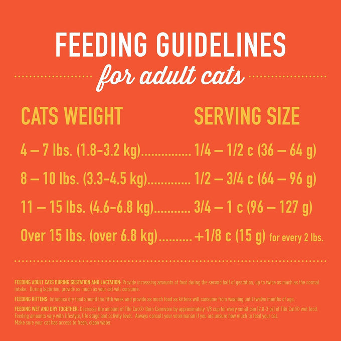 Tiki Cat Born Carnivore Indoor Health, Chicken & Turkey Meal, 6 lbs Bag