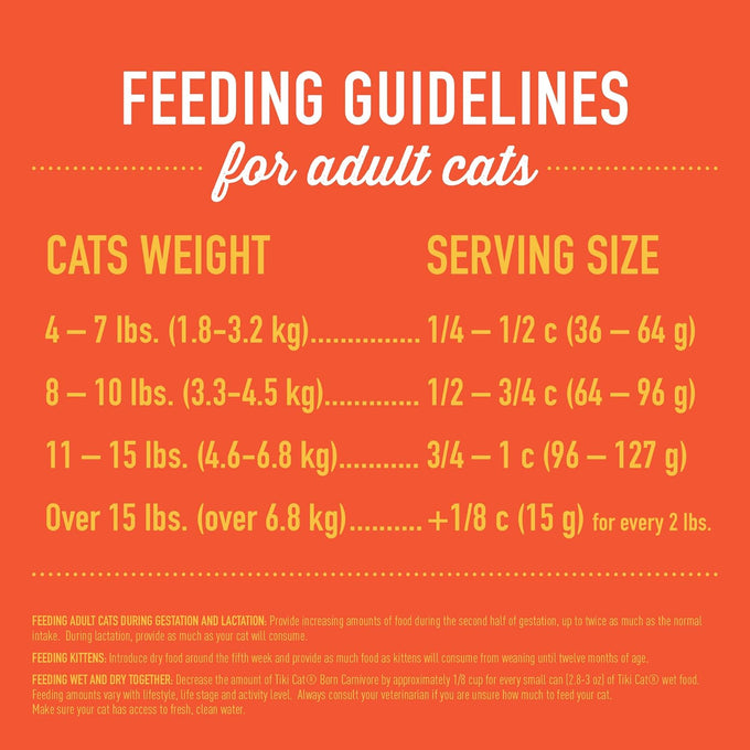 Tiki Cat Born Carnivore high protein indoor chicken and turkey grain-free kibble for cats 3 lb bag
