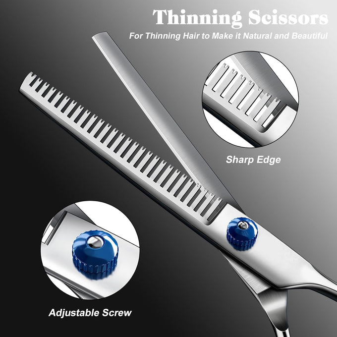 Premium 4CR titanium-plated stainless steel dog grooming scissors with safety round tips and ergonomic design