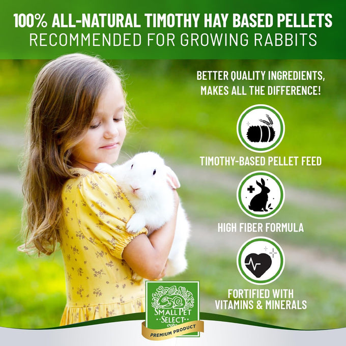Small Pet Select-Premium Rabbit Pellet Food, Non-GMO, Soy-Free, 10lb, Pacific Northwest Ingredients