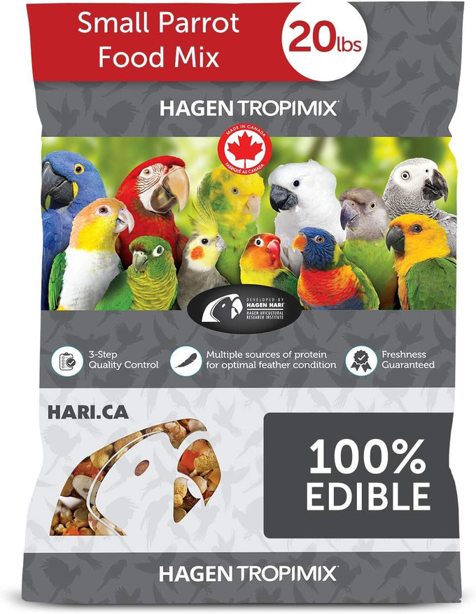 Hari Hagen Tropimix Small Parrot Enrichment Food 4 lb, Seeds, Fruit, Nuts, Vegetables, Grains, Legumes