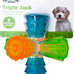 Outward Hound Triple Jack Interactive Multi-Squeak Dog Toy with Colorful Textures for Indoor and Outdoor Play