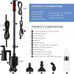 aqqa 6 in 1 automatic fish tank cleaning kit gravel vacuum for aquarium 320gph 20w