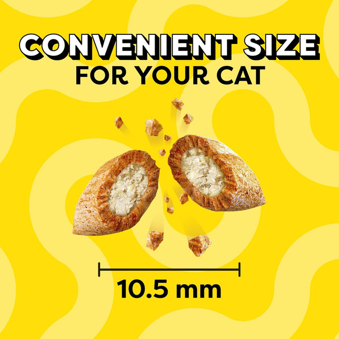 Temptations cat treats, 30 oz. tub, crunchy and soft, catnip fever flavor, low calorie, adult cat
