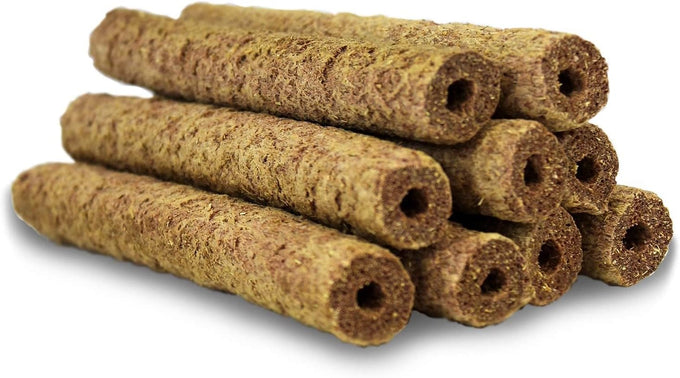 Natural Apple & Oat Puff Sticks for Small Pets - High Fiber, Variety, Dental Health, Oat Hay - 6 oz.