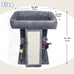 TWDEPART Cat Tree Tower with Grey Scratching Post for Indoor Cats, 16.93"L x 13"W x 17.7"H Climbing Tree