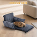mixjoy dog car seat grey small medium dogs up to 25 lbs multi-functional pet travel bed with clip-on leash