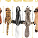 Non-toxic plush dog squeak toys, no stuffing, 5-pack woodland animals for small to large breeds