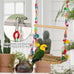 Natural Bird Swing Toys with Wood Perch for Parakeets, Budgies, Conures, Cockatiels, Lovebirds