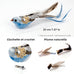 Realistic handcrafted 11 birds cat toy refills with bell, clips for wand attachments, indoor cat entertainment