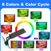 seaoura 24/7 cycle aquarium light for 12-20 inch tanks, full spectrum + 7 colors, adjustable brightness and height, 20w