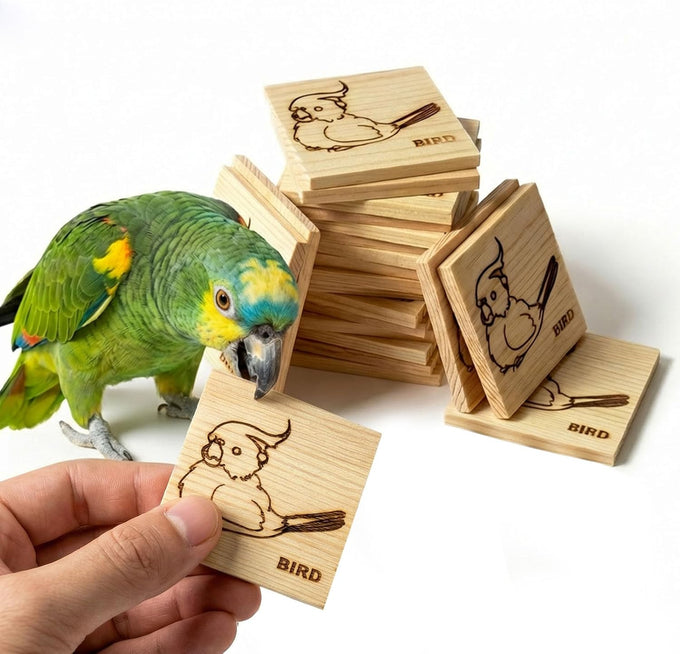 16 Pack Natural Balsa Wood Bird Chew Toys for Medium Birds, Softest Wood, Safe Chewing Toys