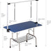 36 inch foldable dog grooming table with adjustable arm blue maximum capacity 330lbs