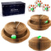 Goosheep kitty curls cat toys 1 pack, magic organ cat scratching post, cardboard cat scratcher pad ball scratcher board for indoor cats