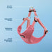 Voyager adjustable step-in flex breathable mesh dog harness for small medium large dogs pink medium size