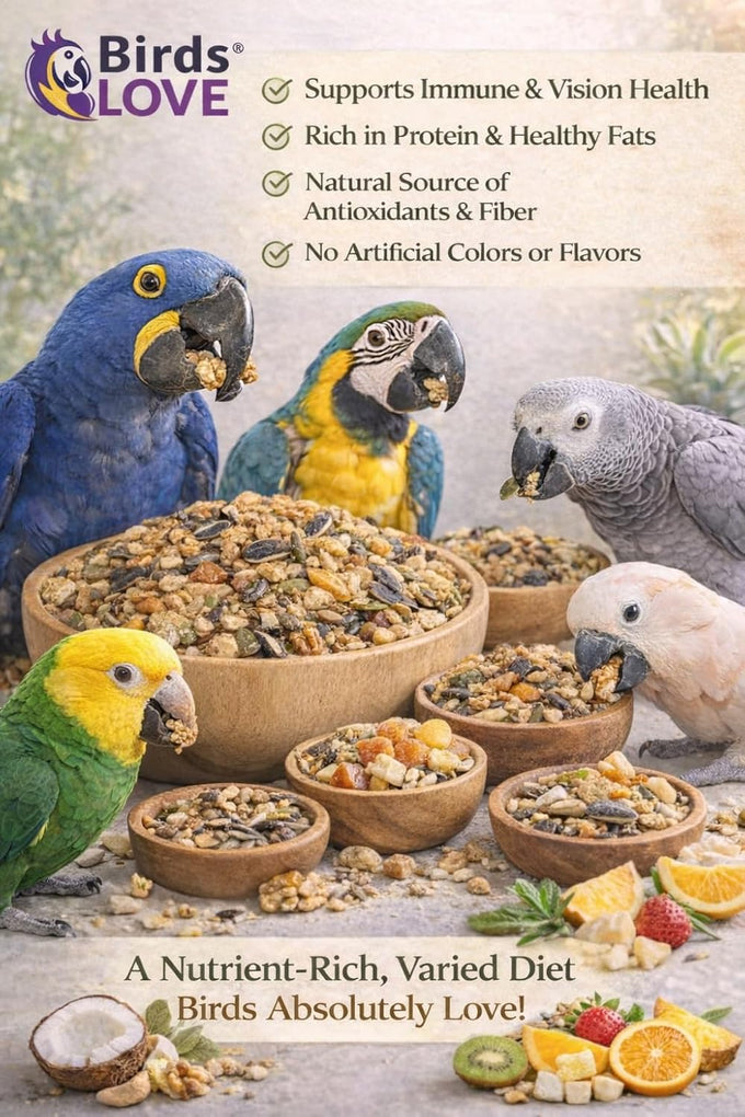 Parrots love all natural garden blend bird food 2lb, no artificial coloring or preservatives