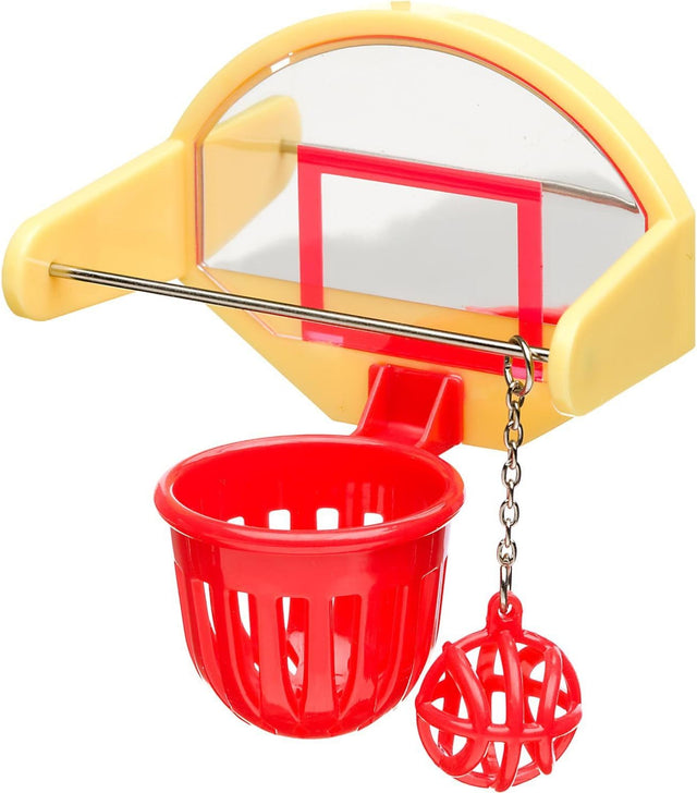 JW Birdie Basketball Bird Toy for All Breed Sizes - Stimulates Physically and Mentally