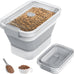 20-23 Lbs Collapsible Dog Food Container with Airtight Lid for Pet Food and Rice Storage