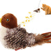 GiGwi Squeaky Bird Cat Toy with Feather Tail, Melody Chaser Play for Boredom, Realistic Bird Design