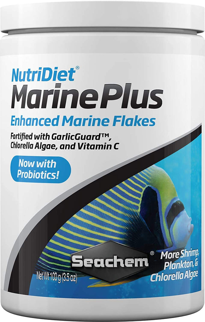 Seachem NutriDiet Marine Plus Flakes Probiotic Fish Food Formula with Entice 100g