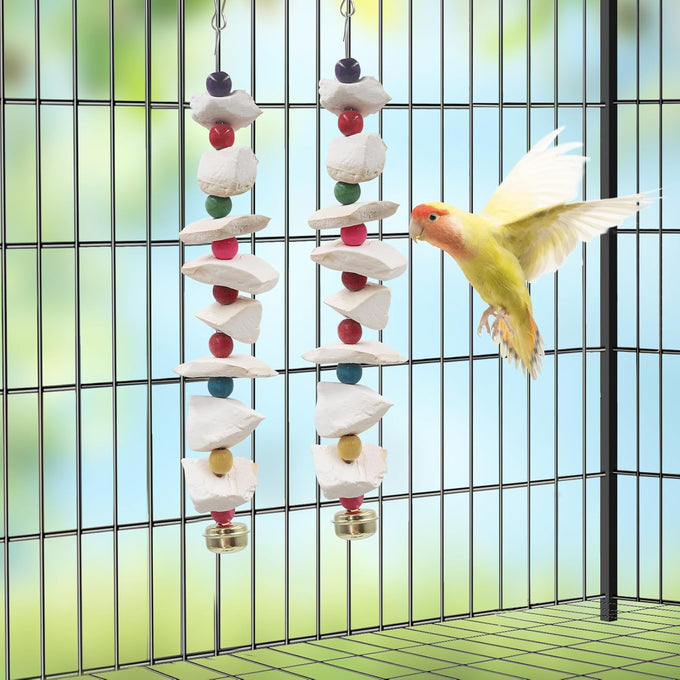 parakeet bird toys 2 pack cuttlebone beak grinding stone cage accessories for small birds
