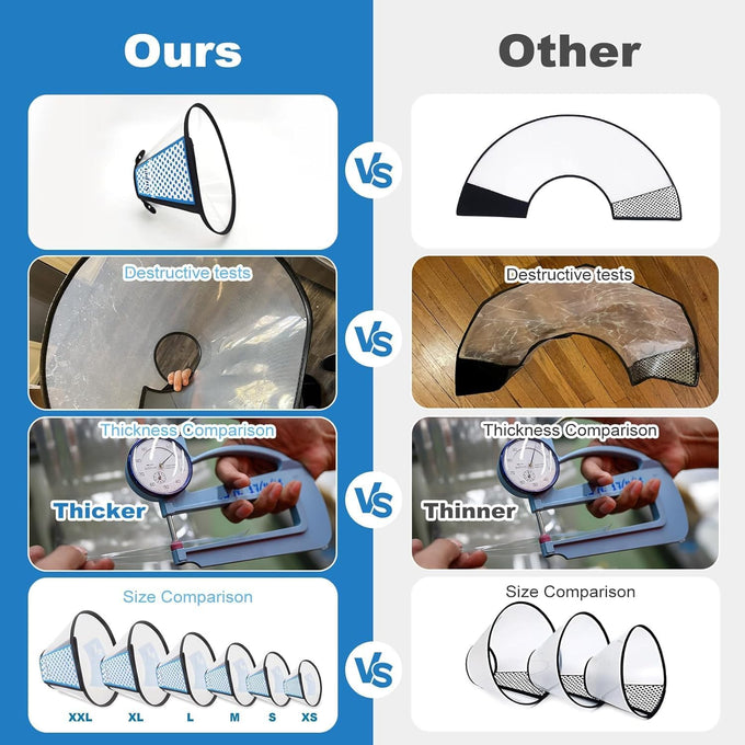 Supet adjustable dog cone collar for large medium small dogs, comfortable pet recovery, Elizabethan neck collar