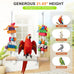 21.6" Giant Refillable Parrot Toy Swing for Macaws, Cockatoos, 4lb Heavy Duty Bird Toys, Large Natural Wooden Block Chew & Shredding Toy