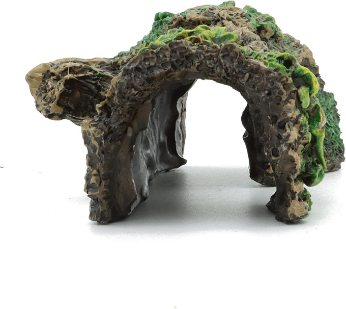 JIH resin hollow tree trunk ornament, betta house cave wood decoration for 5.7x2.5x2.1 inches fish tank