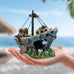 8Pcs Fish Tank Decorations Set - Sunken Ship, Resin Material, Aquarium Accessories for Freshwater or Saltwater Environments