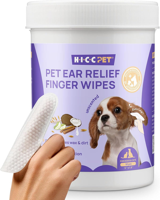hicc-pet-ear-cleaner-finger-wipes-for-dogs-coconut-scent-50ct