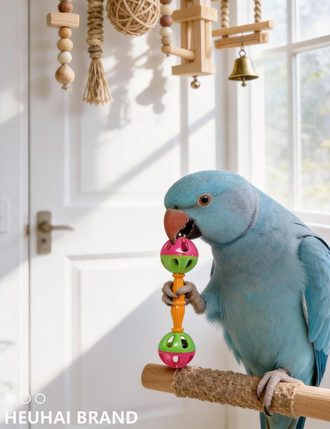 10-pack bird toys for conures, budgies, parakeets & small birds (1.5'' - 5.5'')