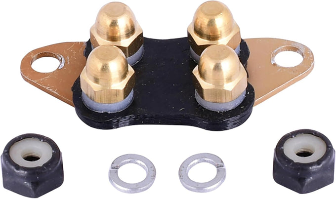 educator cpad-011 winged brass contact pads for dog training collar receivers, fits rx-090 rx-120 rx-1000, for long & thick coat dogs