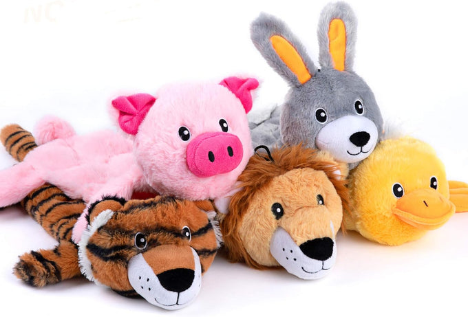 Nocciola Crinkle Plush Dog Toys Set, 5 PCS, Stuffless, Squeaky, No Stuffing, Suitable for Small Medium Large Dogs