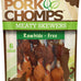 pork chomps real chicken wrapped baked pork skin dog chews, 5 inch mini twists, 12 count