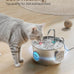 Stainless Steel Cat Fountain 74oz/2.2L for Pets Cats Inside Quiet Water Bowl Dispenser
