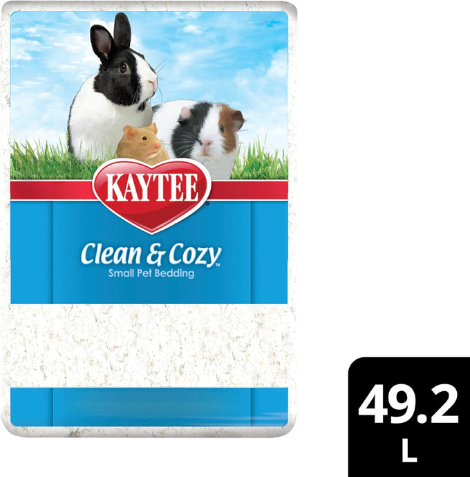 Kaytee Clean & Cozy White Paper Bedding for Small Animals, 49.2 Liters, Fragrance-Free, Dust-Free