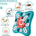 petsta dog puzzle toy, 10 inch x 10 inch x 1.3 inch, squeak button, 16-hole treat dispenser