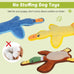 Duck Shape No-Stuffing Squeaky Crinkle Dog Toys for Small to Large Breeds, 3 Pack