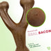 Benebone Wishbone Durable Dog Chew Toy, Medium, Real Bacon, Made in USA for Aggressive Chewers