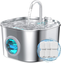 cat stainless steel water fountain 304 for cats/dog indoor automatic watering