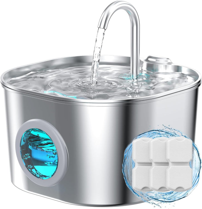 cat stainless steel water fountain 304 for cats/dog indoor automatic watering