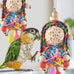 Bissap conure toys, 2pc bird parrot foraging shredder hanging toys with sola balls for small parrots, parakeets, conures, and cockatiels.