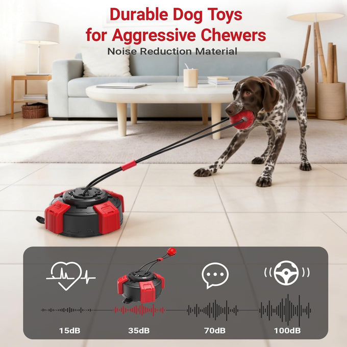 Strong suction cup dog toy for aggressive chewers, 2.68" bite resistant for medium large dogs, anxiety relief & energy release