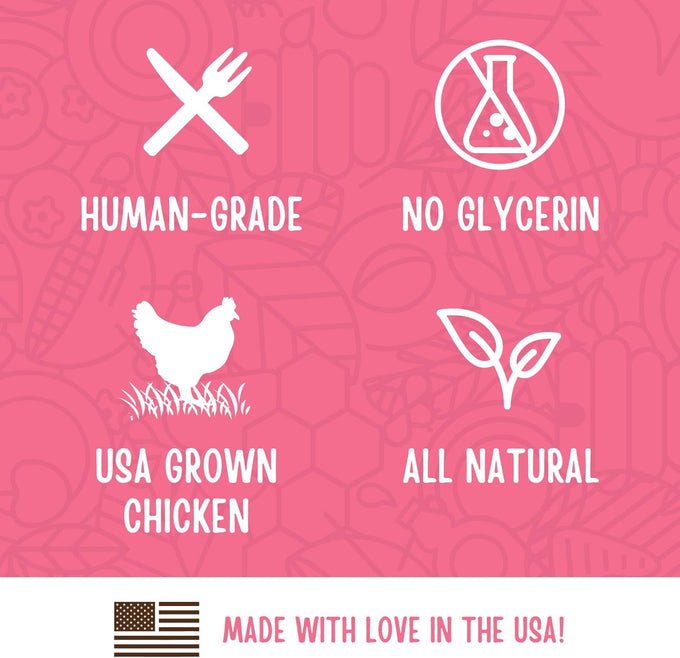Full Moon human-grade all-natural chicken strips for dogs, 1.5 pound pack made in USA grain-free