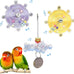 Parakeet Toys Colorful Spinner Rattle Bird Cage Enrichment Chewing Exercise for Parrots, 2pcs Random Color