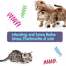 12pcs durable heavy plastic cat spiral springs for indoor cats 12 colors interactive coil fun hunting